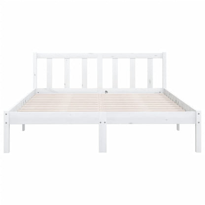 Bedframe Massief Grenenhout 160 x 200 cm Wit