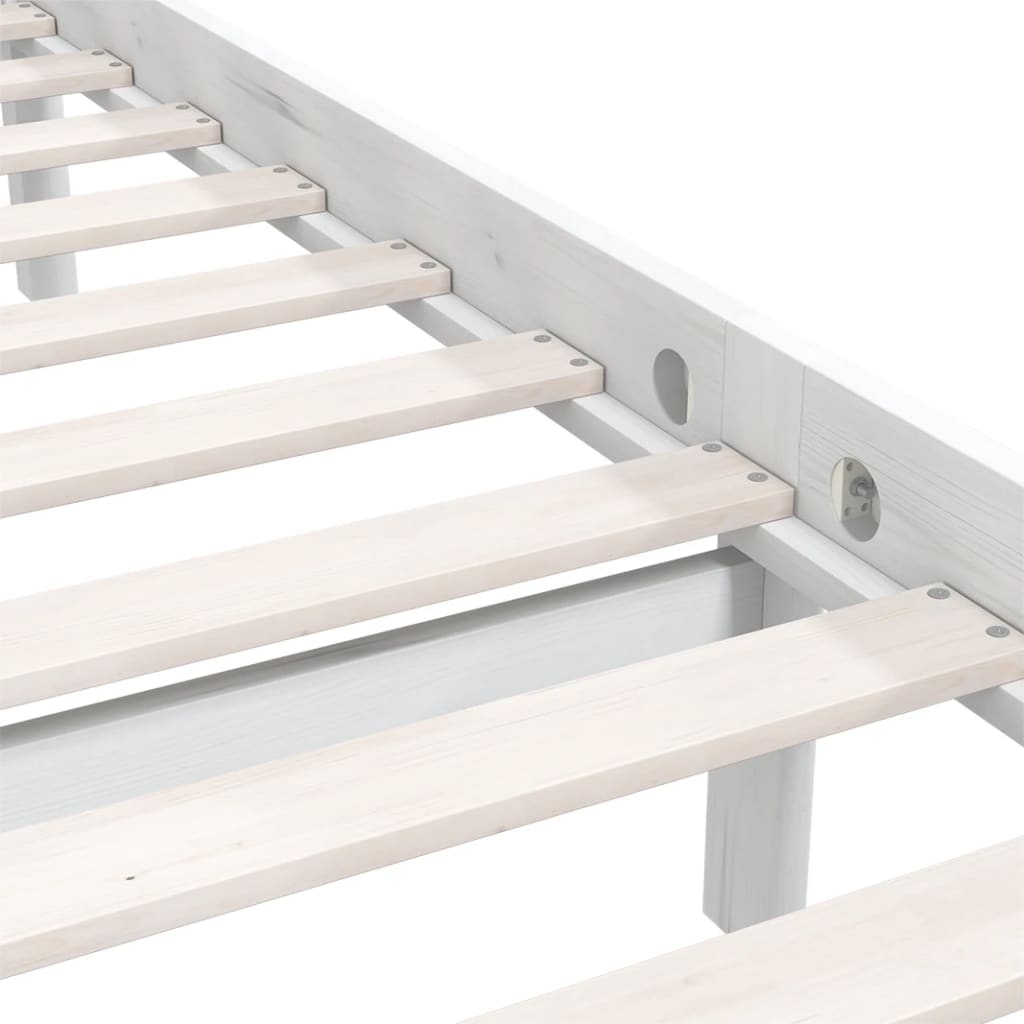 Bedframe Massief Grenenhout 160 x 200 cm Wit