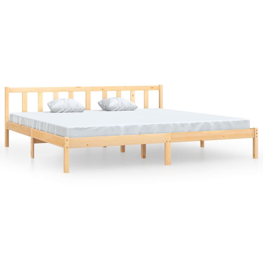 Bedframe Massief Grenenhout Super King Size 180 x 200 cm Naturel