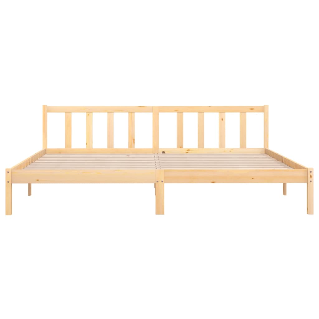Bedframe Massief Grenenhout Super King Size 180 x 200 cm Naturel