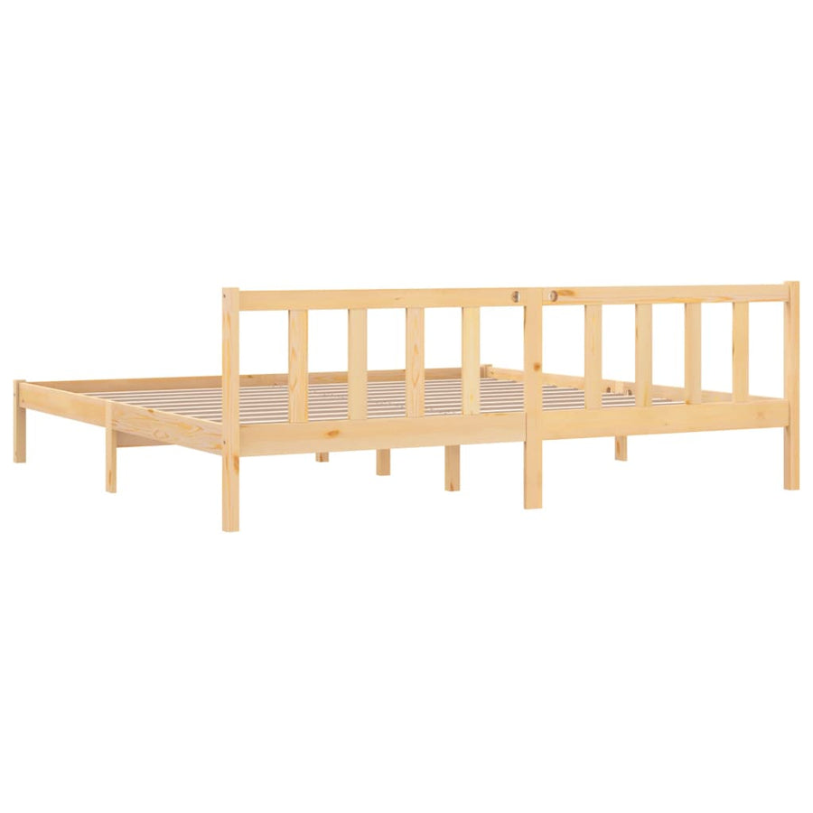 Bedframe Massief Grenenhout Super King Size 180 x 200 cm Naturel