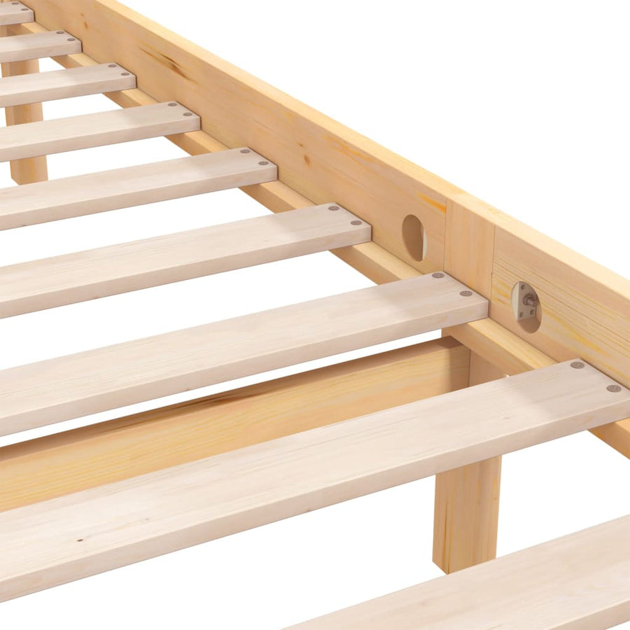 Bedframe Massief Grenenhout Super King Size 180 x 200 cm Naturel