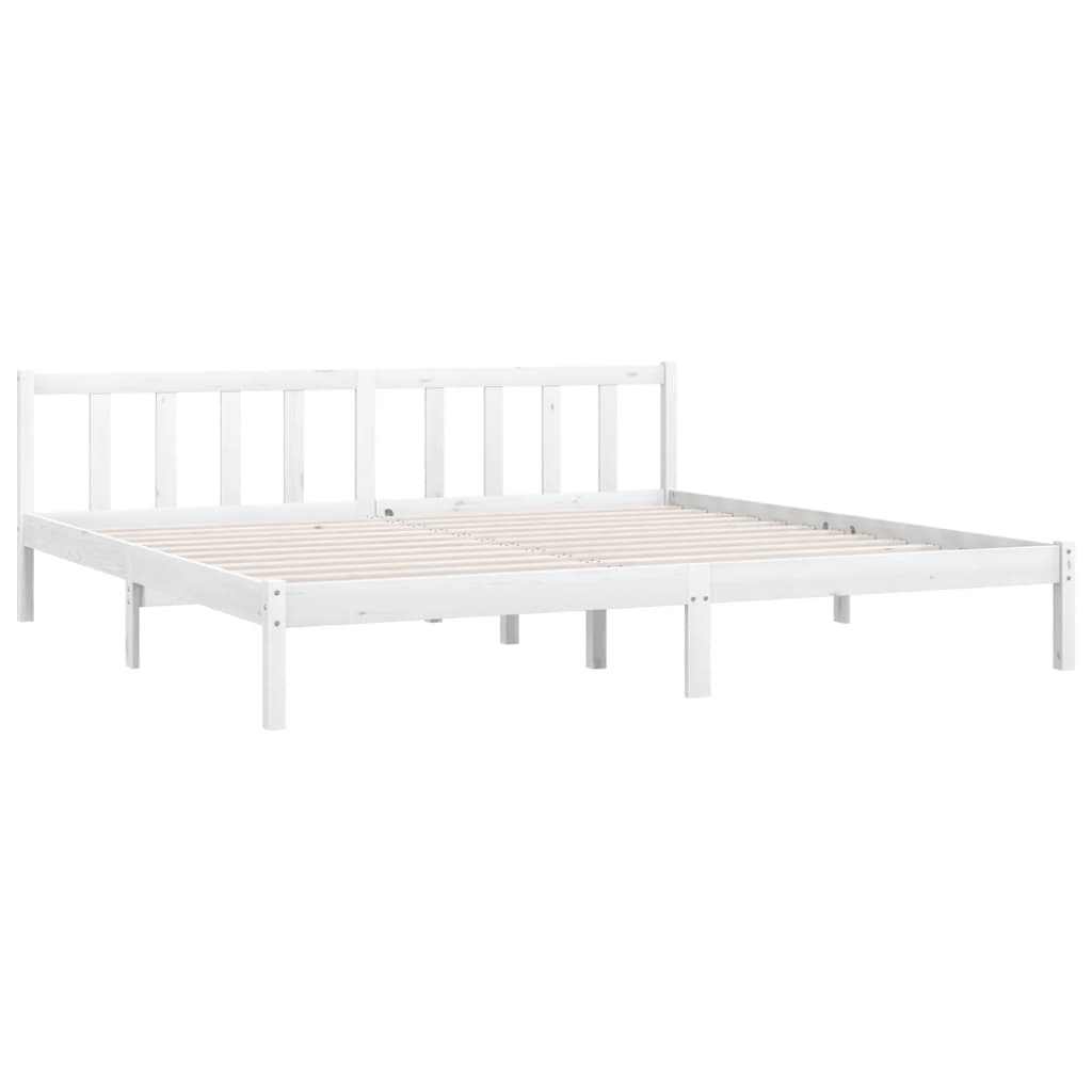Bedframe Massief Grenenhout 6Ft Super King 180 x 200 cm Wit