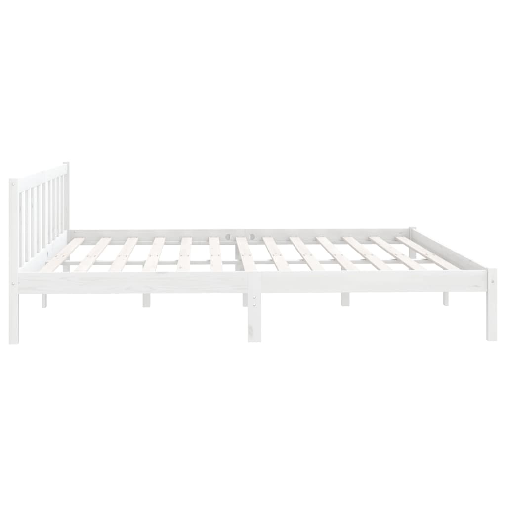 Bedframe Massief Grenenhout 6Ft Super King 180 x 200 cm Wit