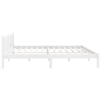 Bedframe Massief Grenenhout 6Ft Super King 180 x 200 cm Wit