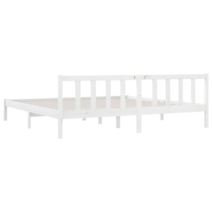 Bedframe Massief Grenenhout 6Ft Super King 180 x 200 cm Wit