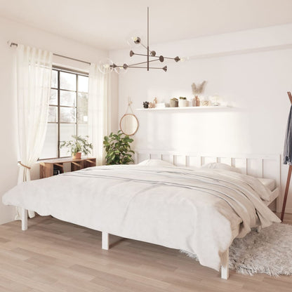 Bedframe Massief Grenenhout 6Ft Super King 180 x 200 cm Wit