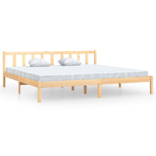 Bedframe Massief Grenenhout 200 x 200 cm Naturel