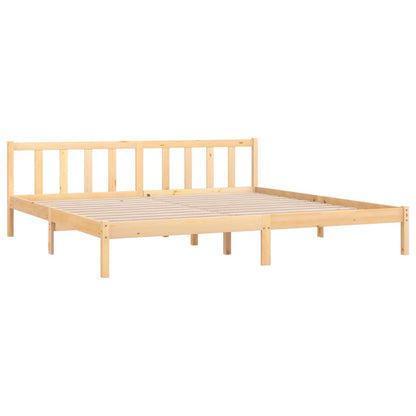 Bedframe Massief Grenenhout 200 x 200 cm Naturel