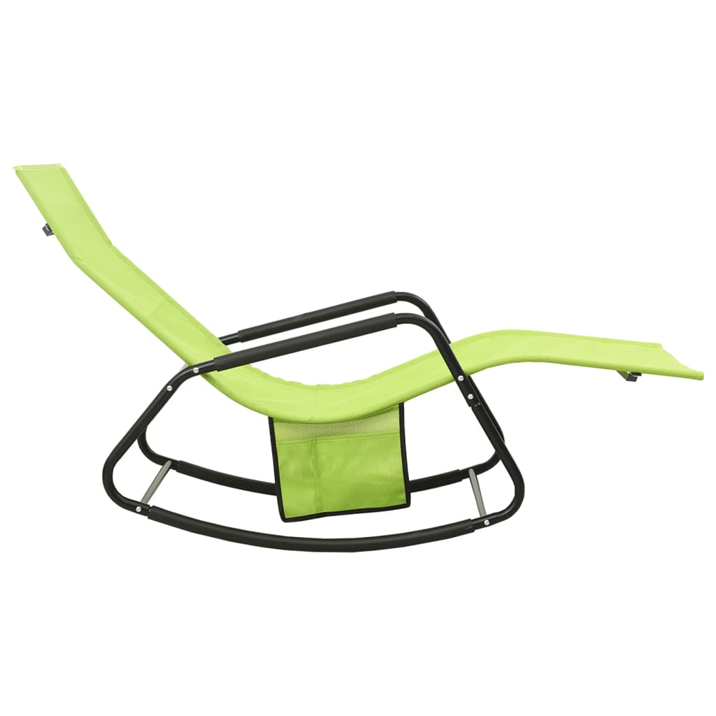 Ligbed Staal En Textileen Groen