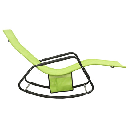 Ligbed Staal En Textileen Groen