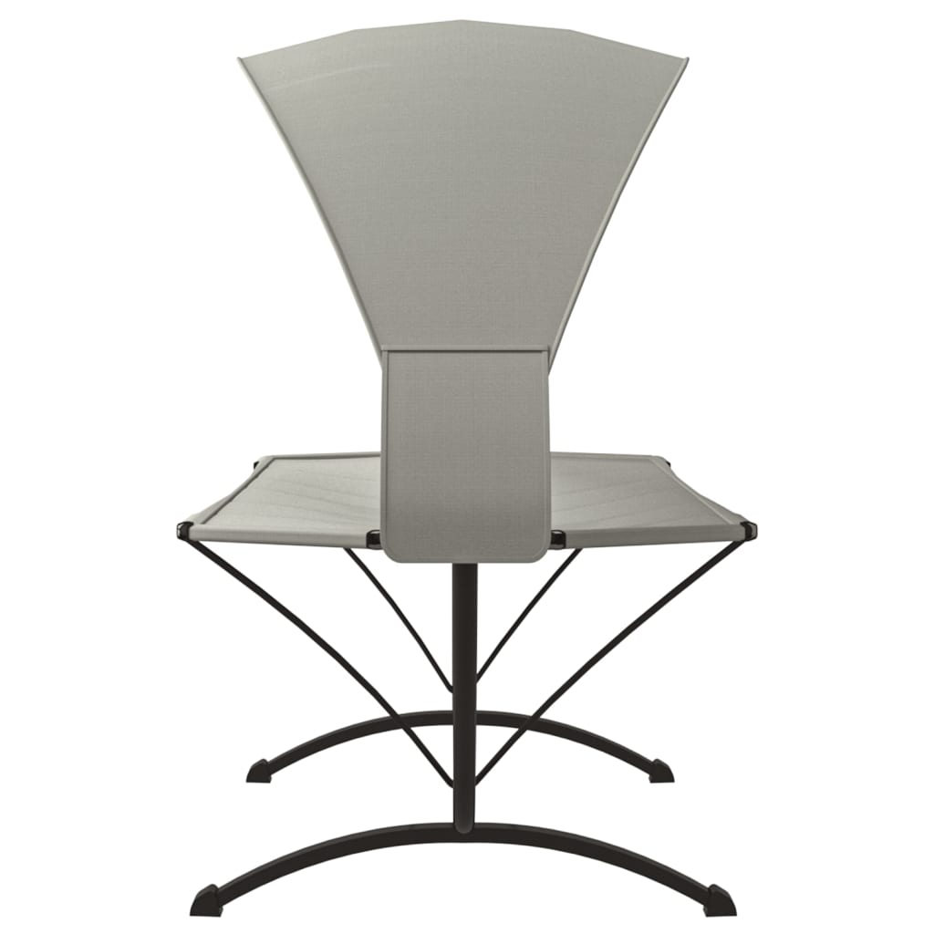 Loungebed Met Luifel Staal En Oxford Stof Crèmekleurig