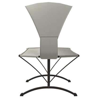 Loungebed Met Luifel Staal En Oxford Stof Crèmekleurig