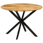 Dining table Ø110x78 cm solid mango wood and steel