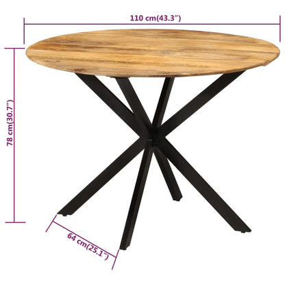 Eettafel Ø0X78 Cm En Staal massief mangohout