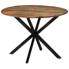 Eettafel Ø110x78 cm massief gerecycled hout staal