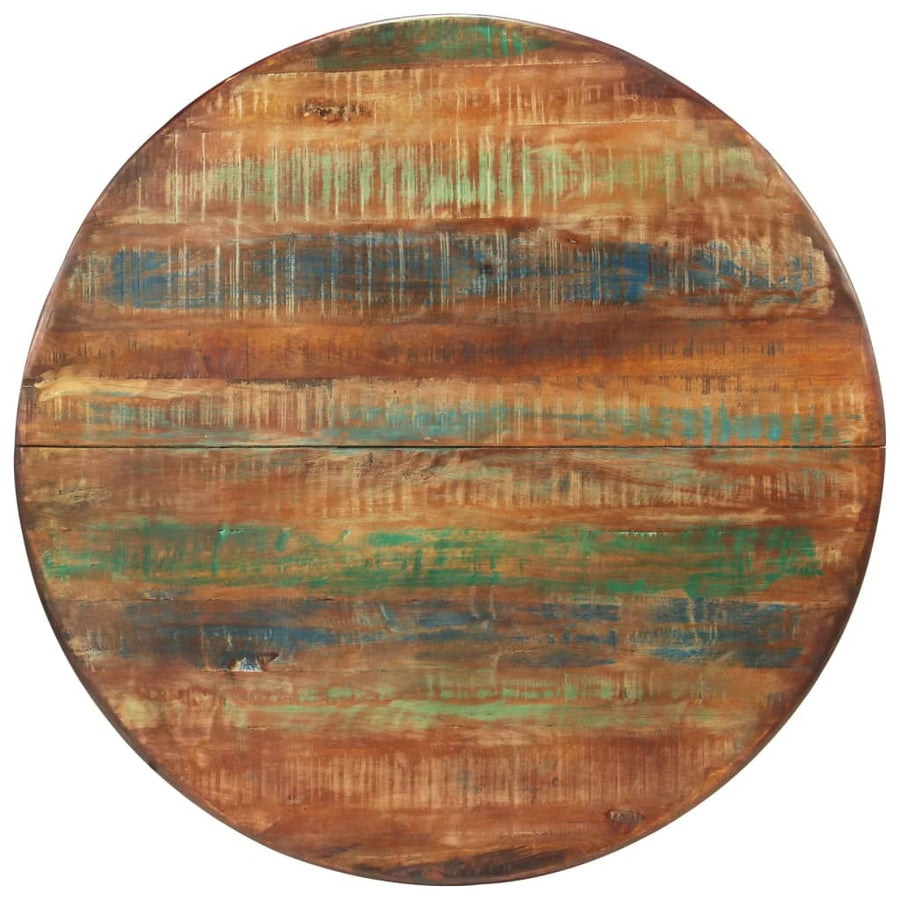 Eettafel Ø110X78 Cm En Staal massief gerecycled hout