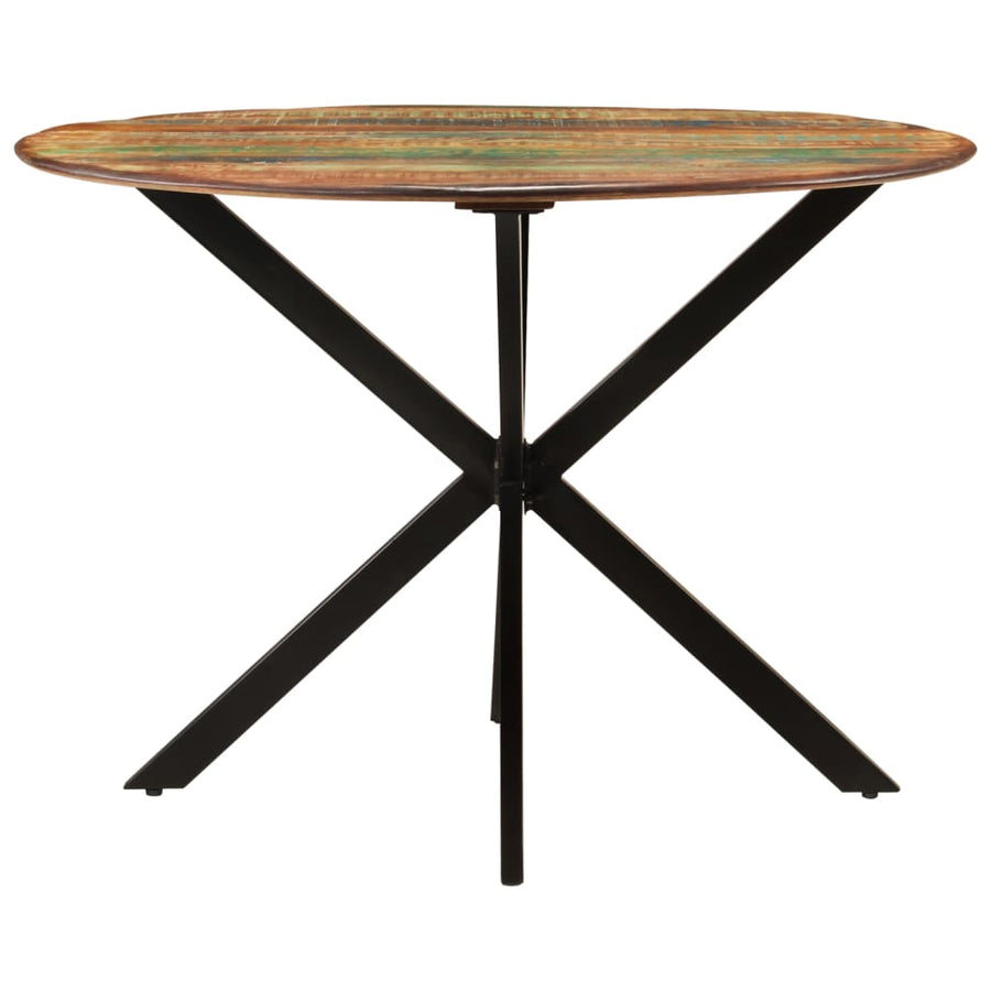 Eettafel Ø110X78 Cm En Staal massief gerecycled hout