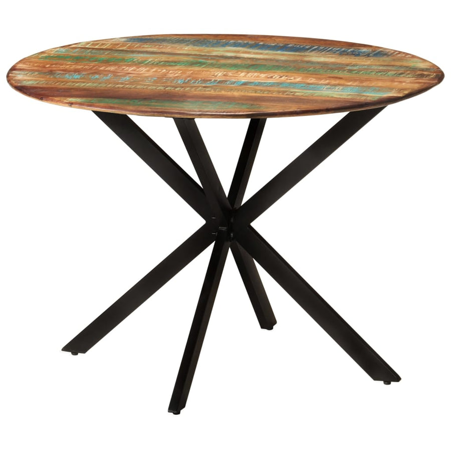 Eettafel Ø110X78 Cm En Staal massief gerecycled hout