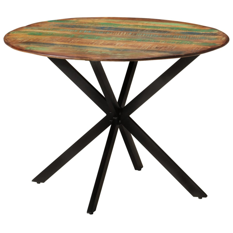 Eettafel Ø110X78 Cm En Staal massief gerecycled hout