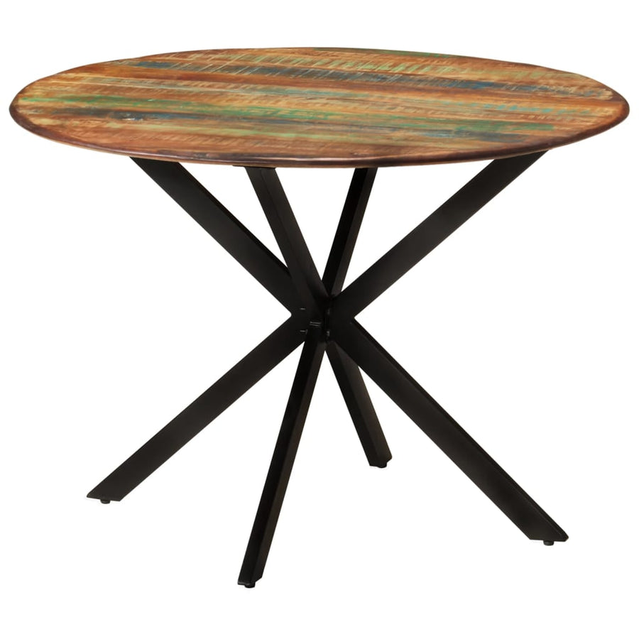 Eettafel Ø110X78 Cm En Staal massief gerecycled hout