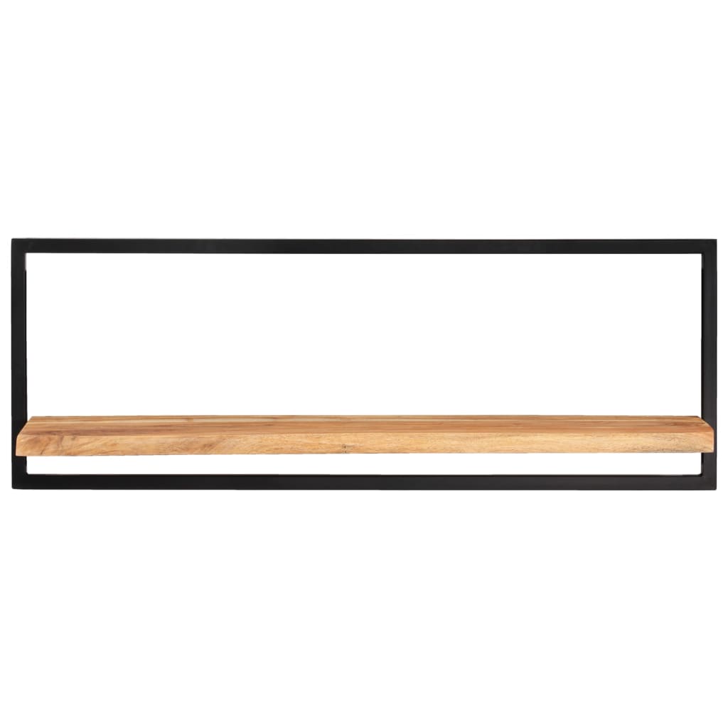 Wandschappen Massief Acaciahout En Staal 2 100 x 24 x 35 cm