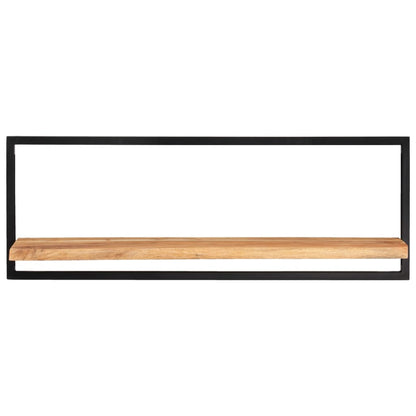 Wandschappen Massief Acaciahout En Staal 2 100 x 24 x 35 cm