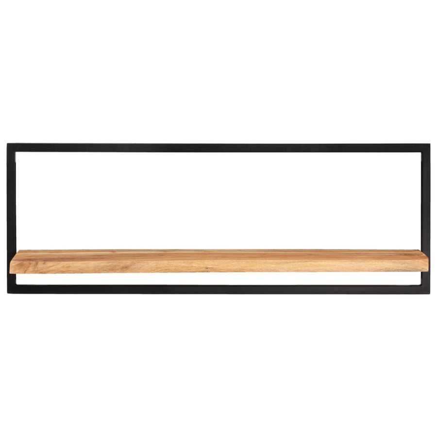 Wandschappen Massief Acaciahout En Staal 2 100 x 24 x 35 cm