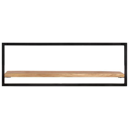 Wandschappen Massief Acaciahout En Staal 2 100 x 24 x 35 cm