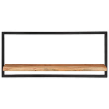 Wandschappen 2 st 80x25x35 cm massief acaciahout en staal 2 80 x 25 x 35 cm