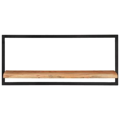Wandschappen 2 st 80x25x35 cm massief acaciahout en staal 2 80 x 25 x 35 cm