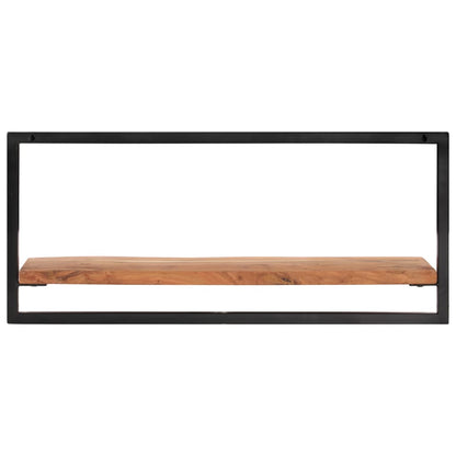 Wandschappen 2 st 80x25x35 cm massief acaciahout en staal 2 80 x 25 x 35 cm