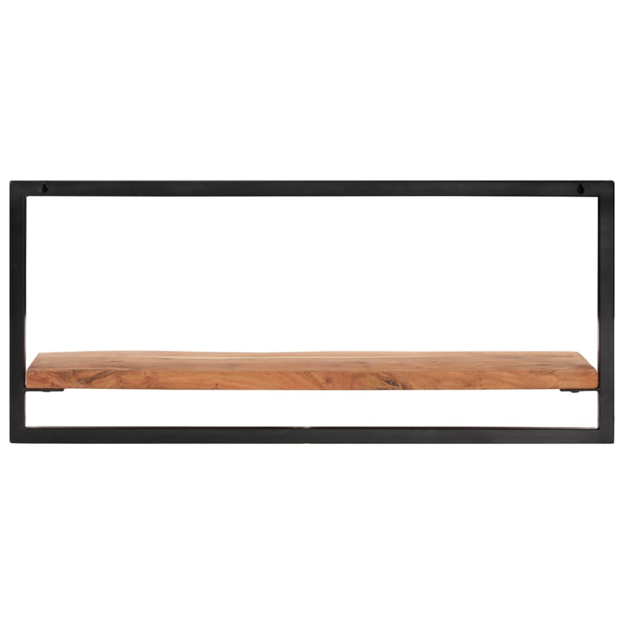 Wandschappen 2 st 80x25x35 cm massief acaciahout en staal 2 80 x 25 x 35 cm