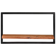 Wandschappen 2 st 60x25x35 cm massief acaciahout en staal 2 60 x 25 x 35 cm