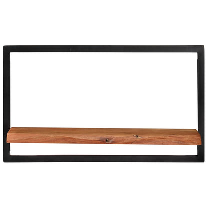 Wandschappen 2 st 60x25x35 cm massief acaciahout en staal 2 60 x 25 x 35 cm