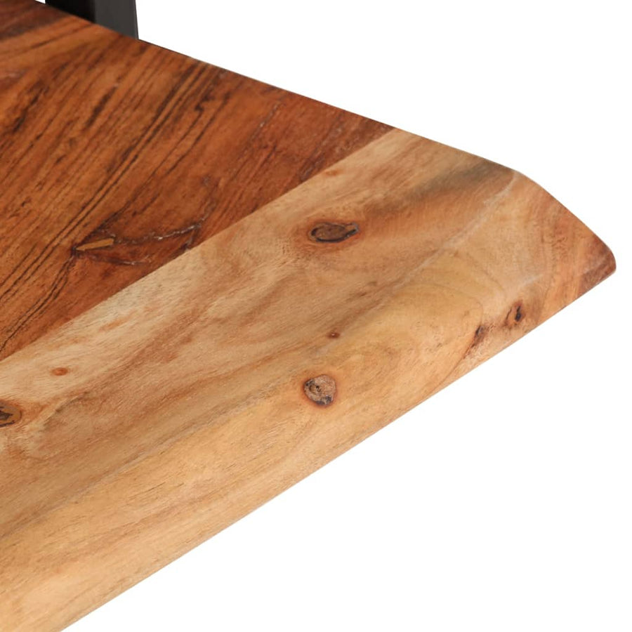 Wandschappen 2 st 60x25x35 cm massief acaciahout en staal 2 60 x 25 x 35 cm