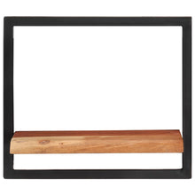 Wandschappen 2 st 40x24x35 cm massief acaciahout en staal 2 40 x 24 x 35 cm