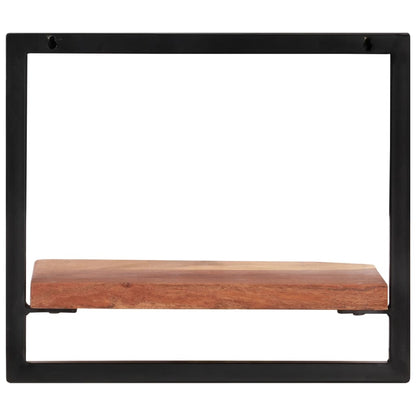 Wandschappen 2 st 40x24x35 cm massief acaciahout en staal 2 40 x 24 x 35 cm