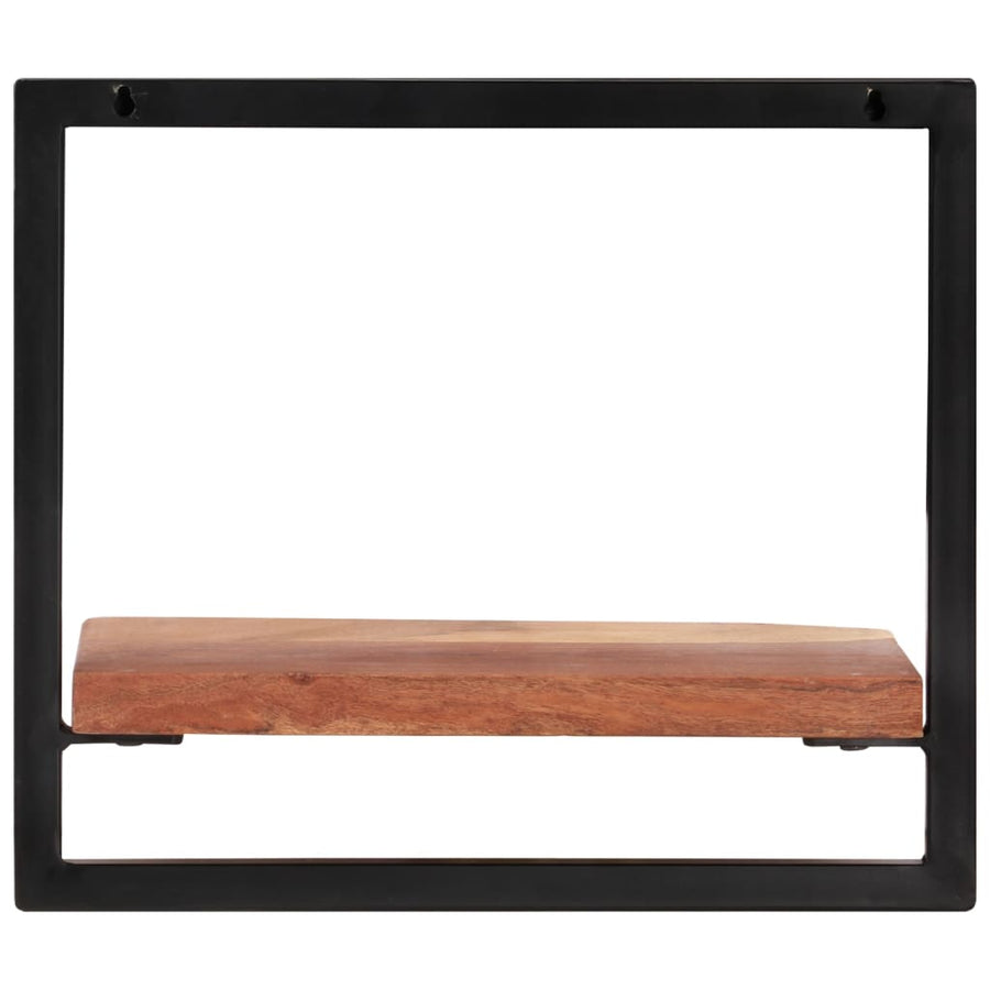 Wandschappen 2 st 40x24x35 cm massief acaciahout en staal 2 40 x 24 x 35 cm