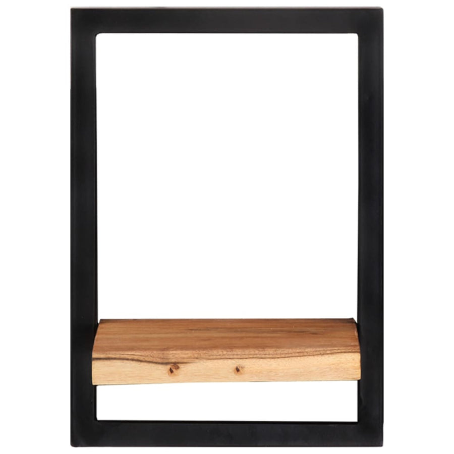 Wandschappen Massief Acaciahout En Staal 2 25 x 25 x 35 cm