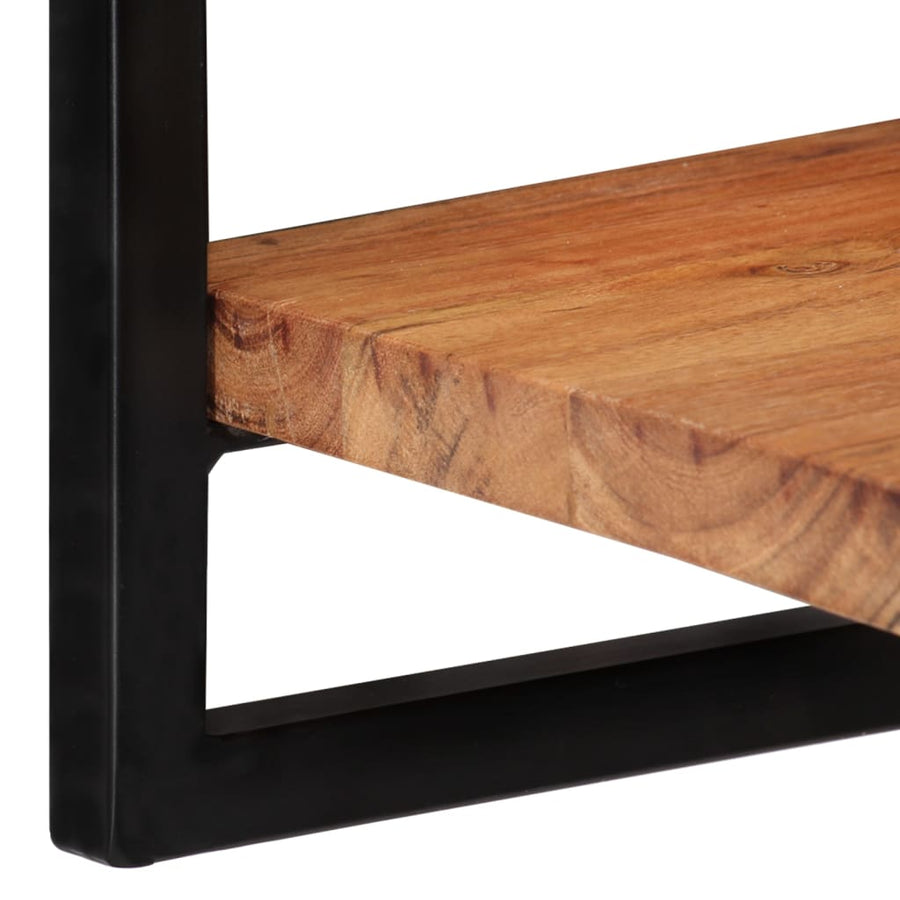 Wandschappen Massief Acaciahout En Staal 2 25 x 25 x 35 cm