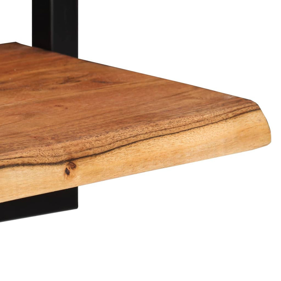 Wandschappen Massief Acaciahout En Staal 2 25 x 25 x 35 cm