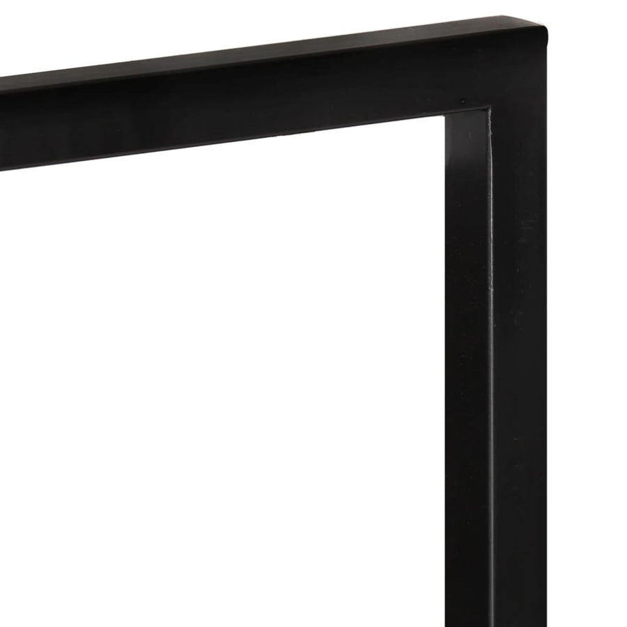 Wandschappen 2 st 25x25x75 cm massief acaciahout en staal 25 × 25 ×75 cm