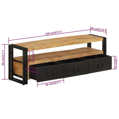 Tv-Meubel 20X30X40 Cm massief mangohout