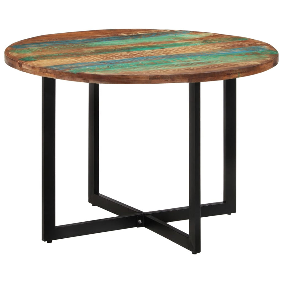 Eettafel 110x75 cm massief gerecycled hout 110 x 75 cm massief gerecycled hout