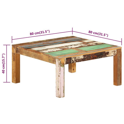 Salontafel 80 x 80 x 40 cm massief gerecycled hout