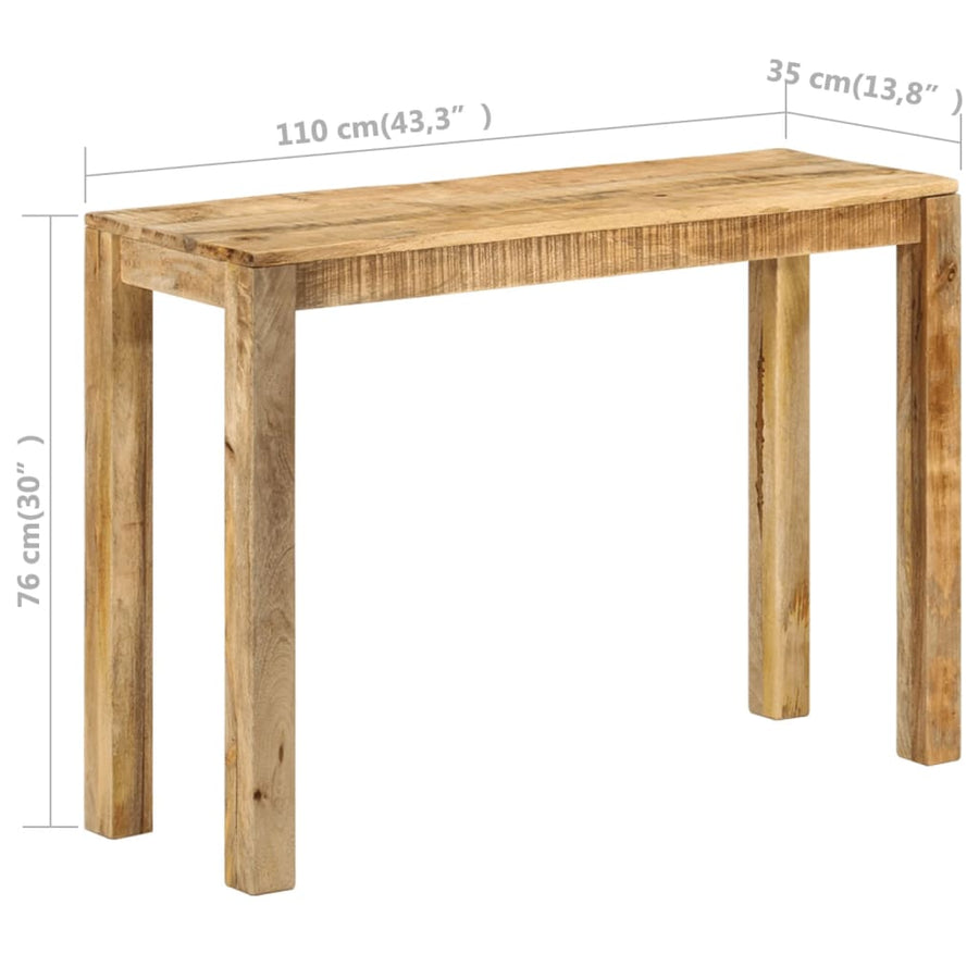 Wandtafel 110X35X76 Cm Ruw Mangohout 110 x 35 x 76 cm