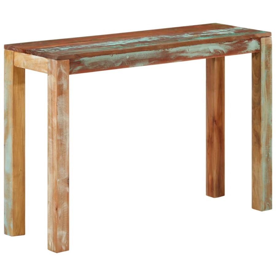 Wandtafel 110 x 35 x 76 cm massief gerecycled hout