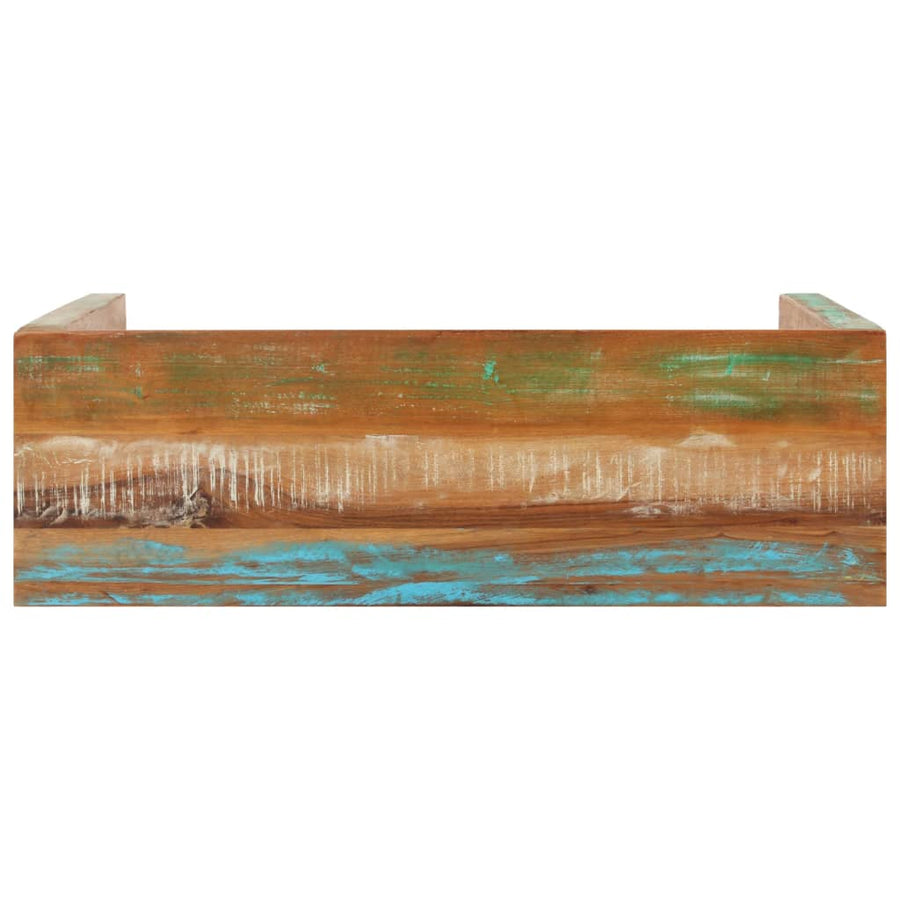 Wandtafel 110 x 35 x 76 cm massief gerecycled hout