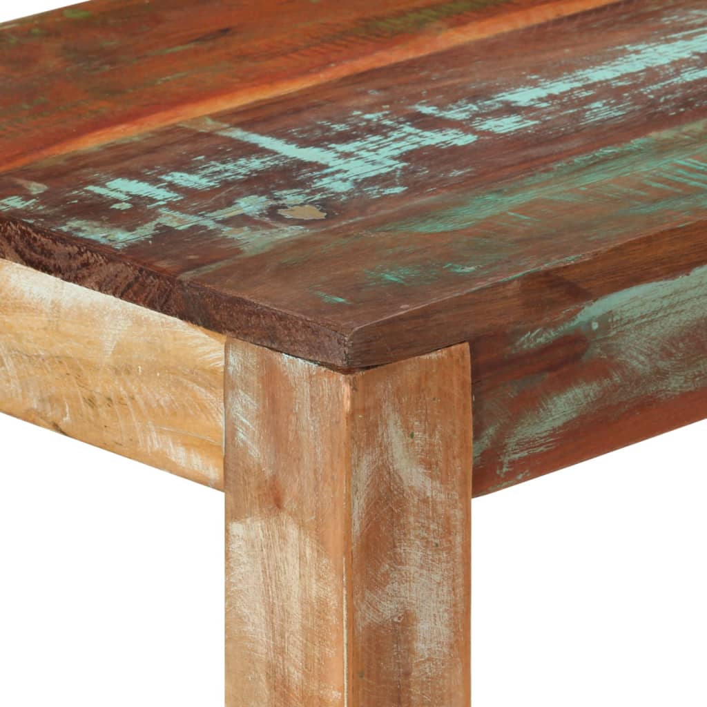 Wandtafel 110 x 35 x 76 cm massief gerecycled hout